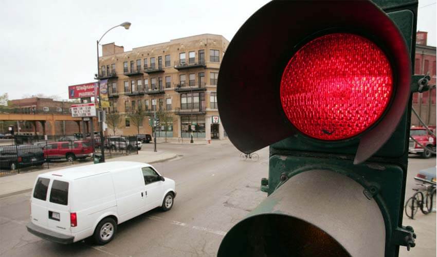 Штраф за проезд на красный сигнал светофора